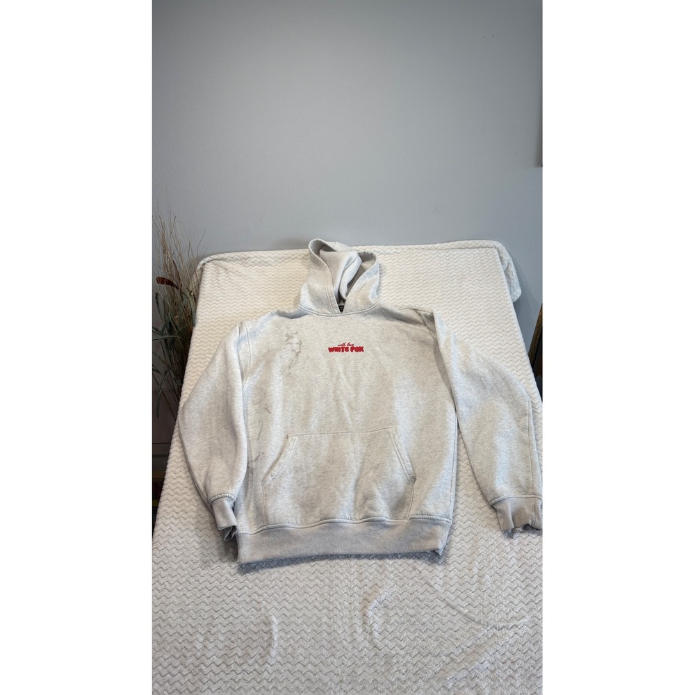 White Fox Boutique Limited Edition 8 Ball Cherry Puff Print Hoodie Gray S/M